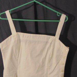 New Indulgence White Tank Top w/Button Side SZ 12